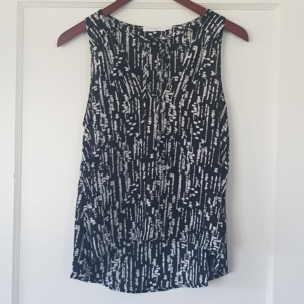 Black and white blouse